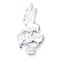 Sterling Silver Hummingbird Charm Pendant FindingKing Jewerly 43mm x 23mm